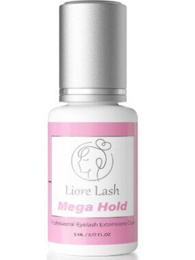 Liore Lash Mega Hold Professional Lash Extensions Glue 5ml Long Lasting 7-8 week